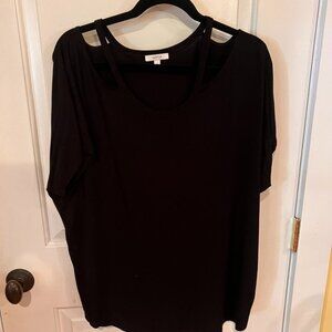 Black Short Sleeved Top by Maette by Stella & Dot XL